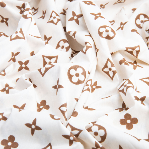 Тканина бязь ранфорс для постільної білизни 2,4 м LV комп беж, фото 2