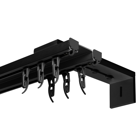 Кронштейн настенный раздвижной к потолочному карнизу усиленный 16-20 см чорний, фото 3