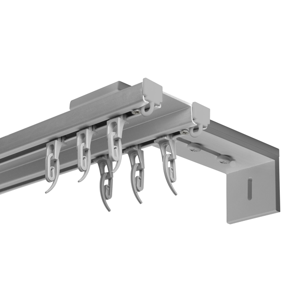 Кронштейн настенный раздвижной к потолочному карнизу усиленный 16-20 см сірий, фото 3