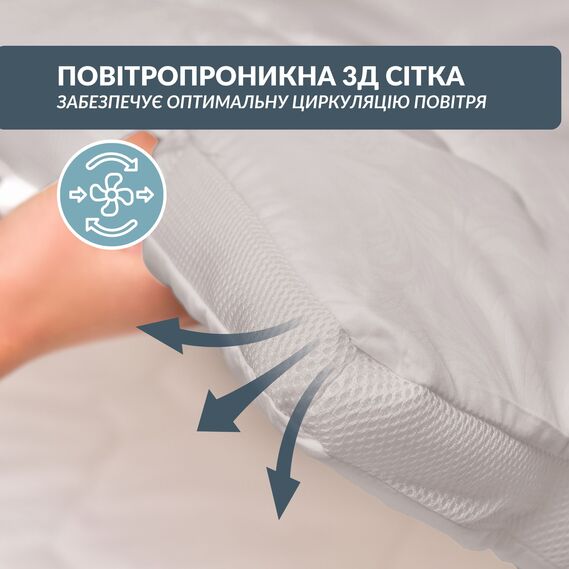 Наматрацник IDEIA ДАБЛ з резинками по кутках 160x200 см захисний антиалергенний супер щільний сірий, фото 3