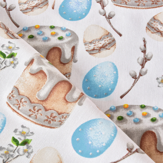 Скатертина 170х260 см великодня з водовідштовхувальним покриттям IDEIA святкова бавовна Великдень великдень м`ята, фото 5