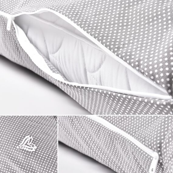 Pillowcase S-Form TM IDEIA 40х130 см горошок на сірому, фото 5