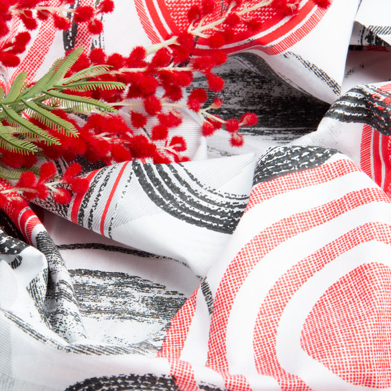 Тканина бязь ранфорс для постільної білизни, бавовна, 130 гр/м2, 240 см 7243 v-42 Кола червоні, фото 4 Тканина бязь ранфорс для постільної білизни, бавовна, 130 гр/м2, 240 см 7243 v-42 Кола червоні, фото 4