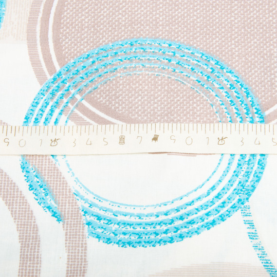 Ranfors coarse calico fabric 7243 v-23 Кола бірюза, фото 5