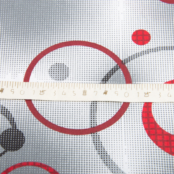 Ткань бязь ранфорс для постельного белья, хлопок, 130 гр/м2, 240 см 6701 v-05 Кружальця червоні, фото 5 Ткань бязь ранфорс для постельного белья, хлопок, 130 гр/м2, 240 см 6701 v-05 Кружальця червоні, фото 5