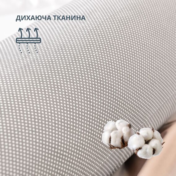 Наволочка для подушки NORDIC TM IDEIA 40х140 см бязь з блискавкою сіра, фото 6 Наволочка для подушки NORDIC TM IDEIA 40х140 см бязь з блискавкою сіра, фото 6