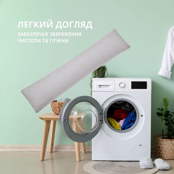 Наволочка для подушки NORDIC TM IDEIA 40х140 см бязь з блискавкою сіра, фото 8 Наволочка для подушки NORDIC TM IDEIA 40х140 см бязь з блискавкою сіра, фото 8