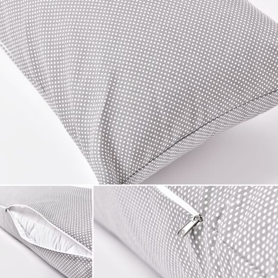Наволочка для подушки NORDIC TM IDEIA 40х140 см бязь з блискавкою сіра, фото 10 Наволочка для подушки NORDIC TM IDEIA 40х140 см бязь з блискавкою сіра, фото 10