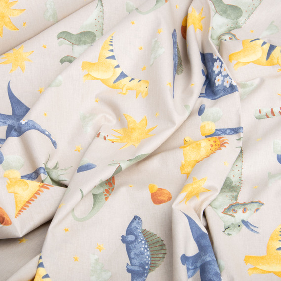 Ranfors coarse calico fabric 26334 діно беж, фото 2 Ranfors coarse calico fabric 26334 діно беж, фото 2