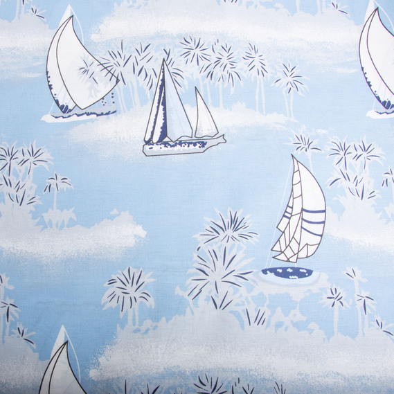 Ranfors coarse calico fabric 24819 v-10 Вітрильник блакитний, фото 3