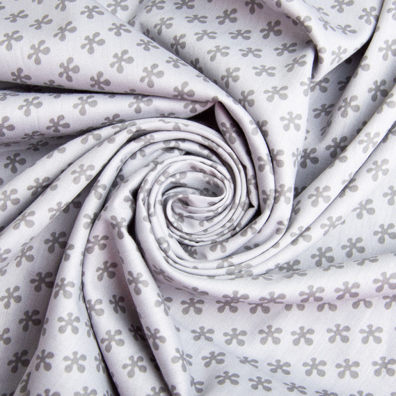 Тканина бавовна сатин для постільної білизни, натуральна тканина, постільна білизна 120 гр/м2 S-310-B клякса сіра, фото 1