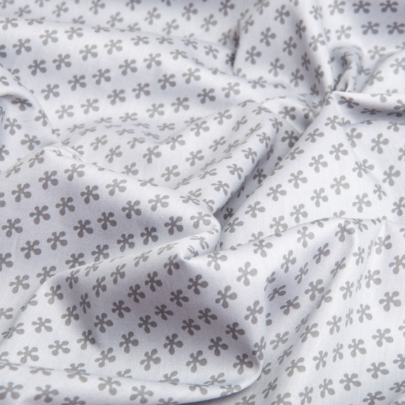 Тканина бавовна сатин для постільної білизни, натуральна тканина, постільна білизна 120 гр/м2 S-310-B клякса сіра, фото 2