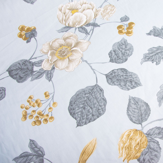 SATIN fabric S-251-A Розі блакитна, фото 3