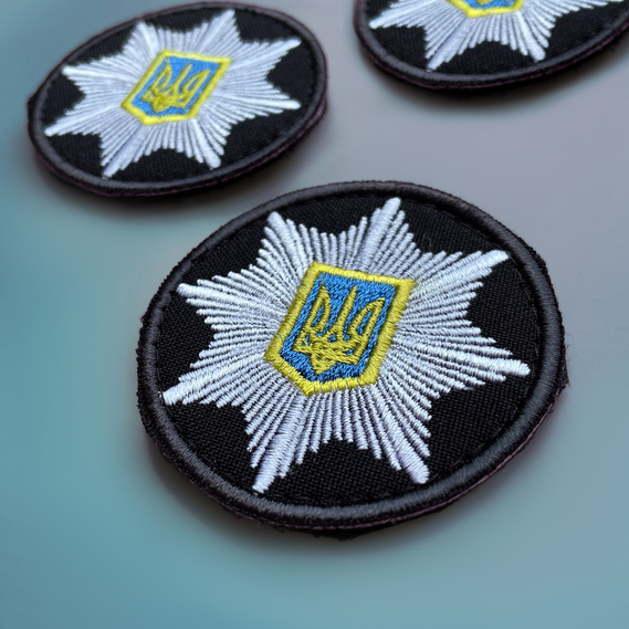 Set of Chevrons 2pcs on Velcro Cockard Police Round 6cm Embroidered Patch Patch, фото 2 Set of Chevrons 2pcs on Velcro Cockard Police Round 6cm Embroidered Patch Patch, фото 2