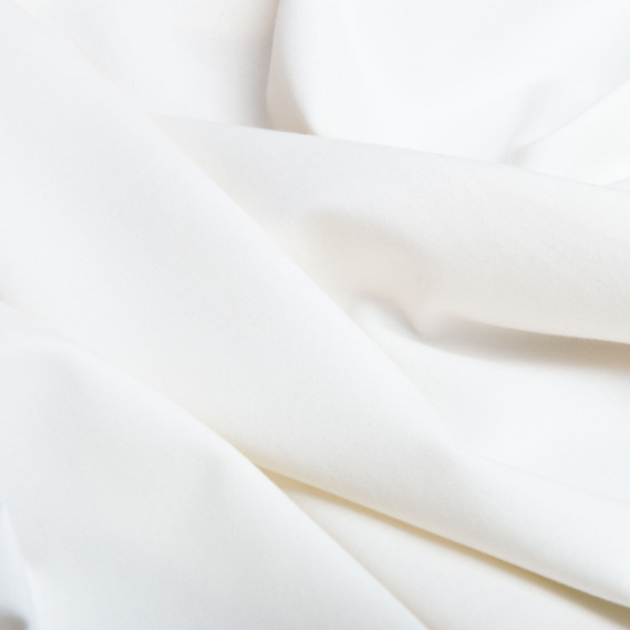 Тканина Трикотаж однотонний Прага щіл 620 гр/м2 молоко, фото 2