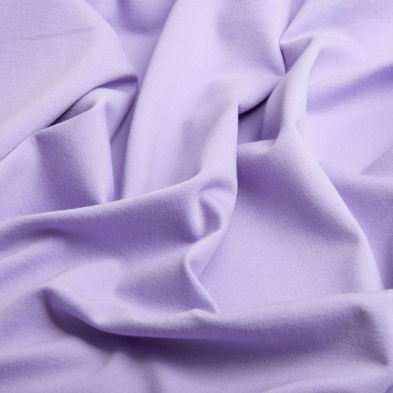 Тканина трикотаж Прага, трикотажна тканина, щільна віскозна тканина, 525 гр/м2 V-1224 бузок, фото 2