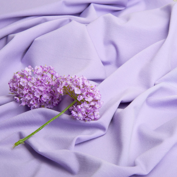 Тканина трикотаж Прага, трикотажна тканина, щільна віскозна тканина, 525 гр/м2 V-1224 бузок, фото 3