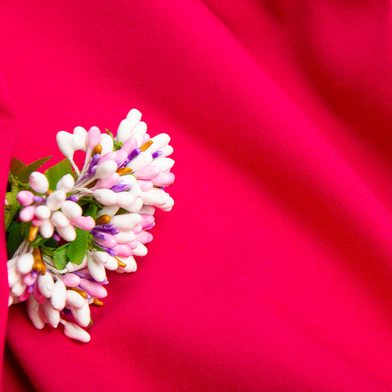 Тканина трикотаж Прага, трикотажна тканина, щільна віскозна тканина, 525 гр/м2 V-1270 малина, фото 3