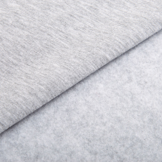 Тканина трикотаж трьохнитка фліс Сезон меланж св/сірий, фото 3