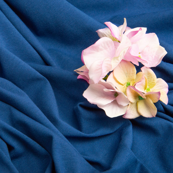 Ткань кулир с эластаном синій, фото 3