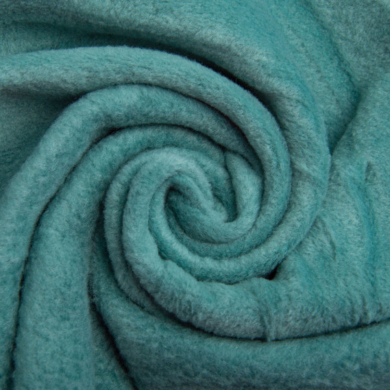 Тканина фліс однотонна 280 гр/м2 тепла тканина полар антипілінг, м`яка для флісовок, кофт, штанів т/бірюза, фото 1