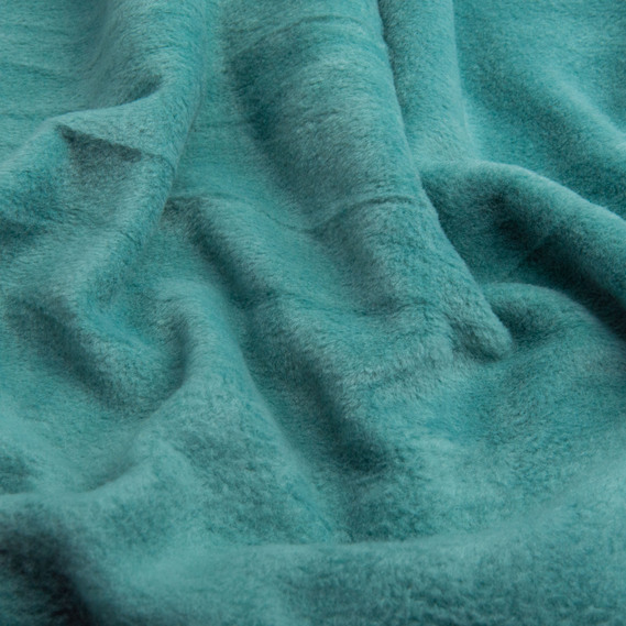 Тканина фліс однотонна 280 гр/м2 тепла тканина полар антипілінг, м`яка для флісовок, кофт, штанів т/бірюза, фото 2