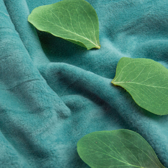 Тканина фліс однотонна 280 гр/м2 тепла тканина полар антипілінг, м`яка для флісовок, кофт, штанів т/бірюза, фото 4