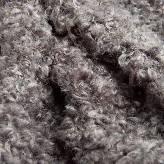 Тканина хутро штучне Каракуль сіре, фото 2