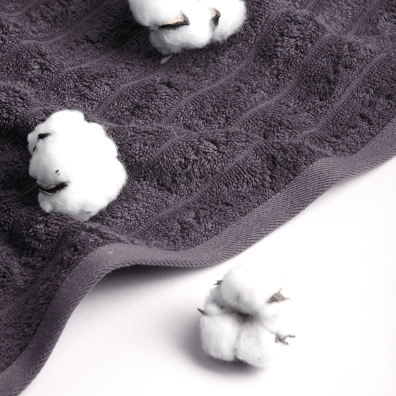 Полотенце махровое 50х80 Волна плотность 450 гр/м2 хлопок сірий, фото 2