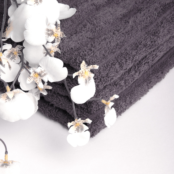 Полотенце махровое 50х80 Волна плотность 450 гр/м2 хлопок сірий, фото 6