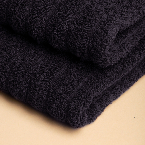 Terry towel 50x80 Wave density 450 g/m2 cotton чорний, фото 9