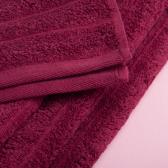 Terry towel 50x80 Wave density 450 g/m2 cotton бордо, фото 9