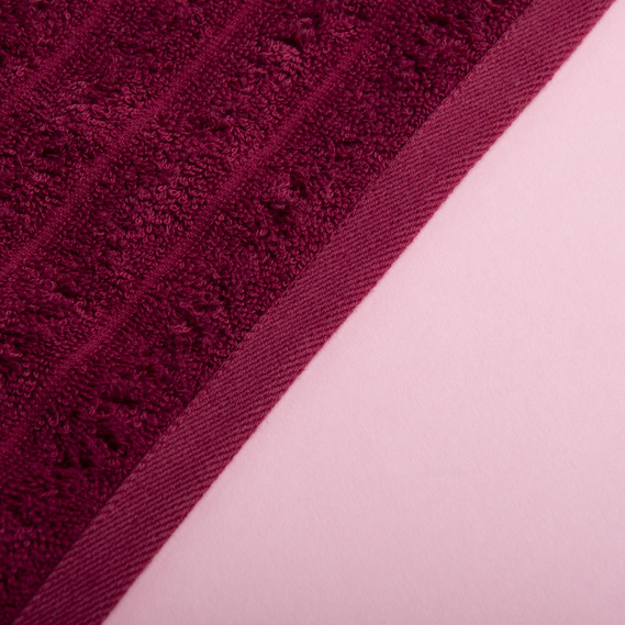 Terry towel 50x80 Wave density 450 g/m2 cotton бордо, фото 10