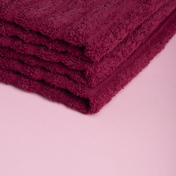 Terry towel 50x80 Wave density 450 g/m2 cotton бордо, фото 11