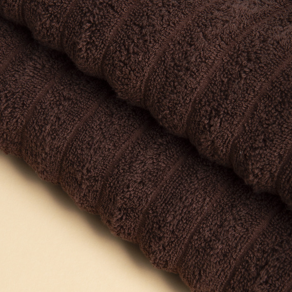 Рушник махровий 50х80 Хвиля щільність 450 гр/м2 бавовна шоколад, фото 5