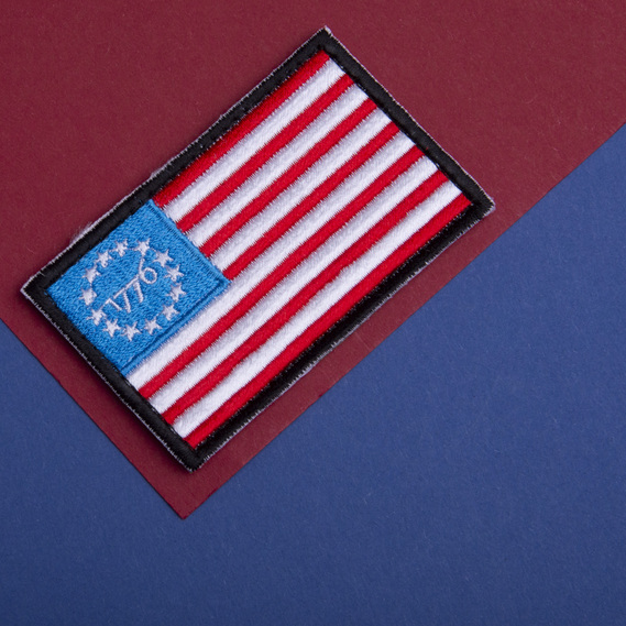Набор шевронов 2 шт с липучкой Флаг США 1776 5х8 см, вышитый патч нашивка, фото 7 Набор шевронов 2 шт с липучкой Флаг США 1776 5х8 см, вышитый патч нашивка, фото 7