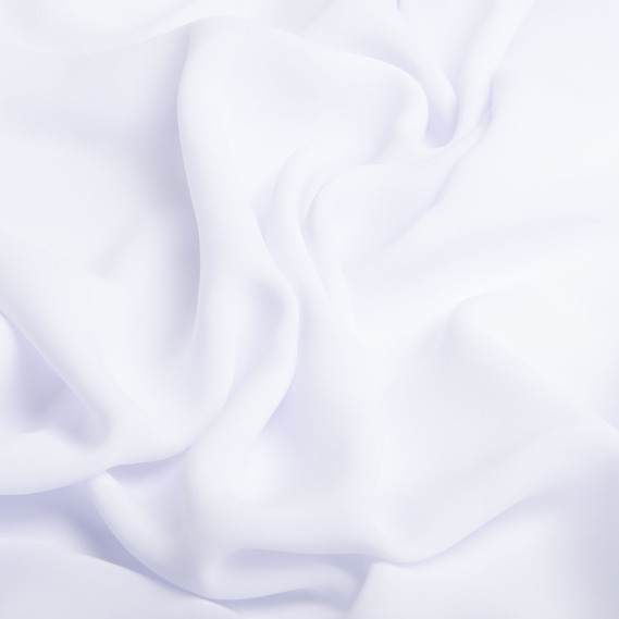 Тканина платтяна шифон Sheila легка напівпрозора для суконь, блузок, аксесуарів білий, фото 2