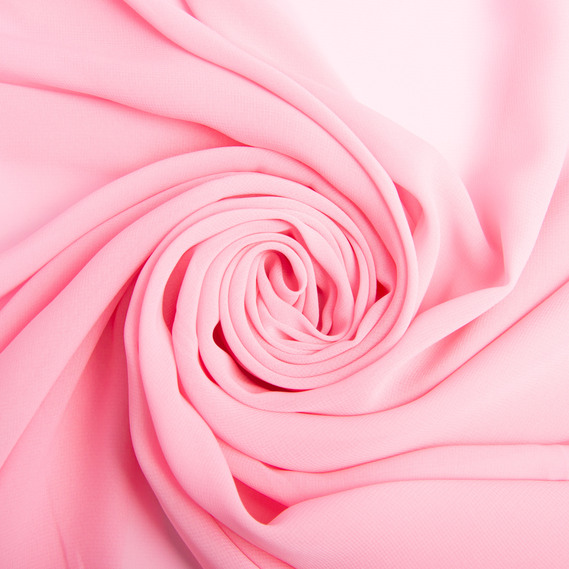 Dress fabric chiffon Sheila lightweight semi-transparent for dresses, blouses, accessories рожевий, фото 1