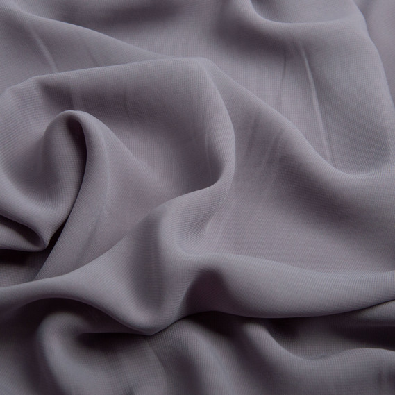 Ткань плательная шифон Sheila легкая полупрозрачная для платьев, блуз. аксессуаров сірий, фото 2 Ткань плательная шифон Sheila легкая полупрозрачная для платьев, блуз. аксессуаров сірий, фото 2