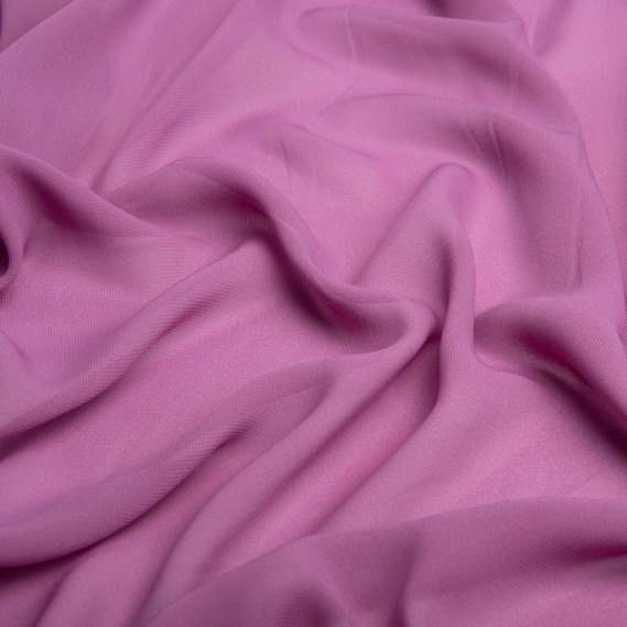 Тканина платтяна шифон Sheila легка напівпрозора для суконь, блузок, аксесуарів ліловий фрез, фото 2