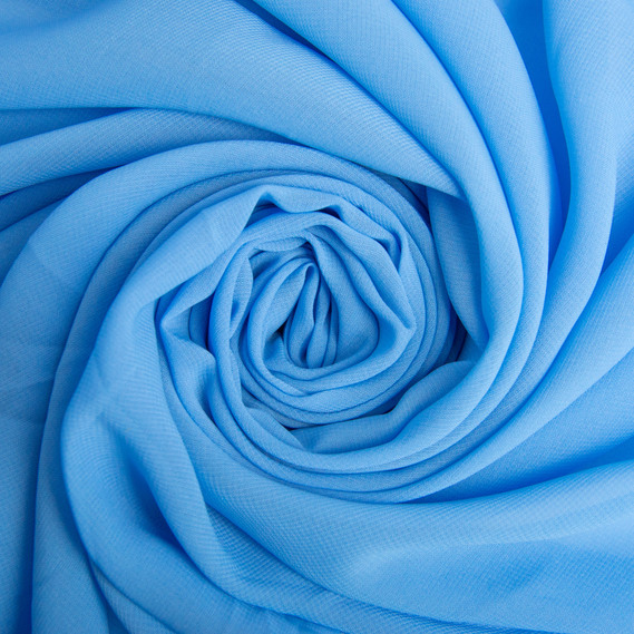 Ткань плательная шифон Sheila легкая полупрозрачная для платьев, блуз. аксессуаров блакитний , фото 1 Ткань плательная шифон Sheila легкая полупрозрачная для платьев, блуз. аксессуаров блакитний , фото 1