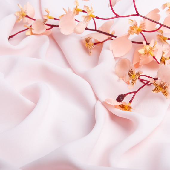 Dress fabric chiffon Sheila lightweight semi-transparent for dresses, blouses, accessories рожева пастель, фото 3
