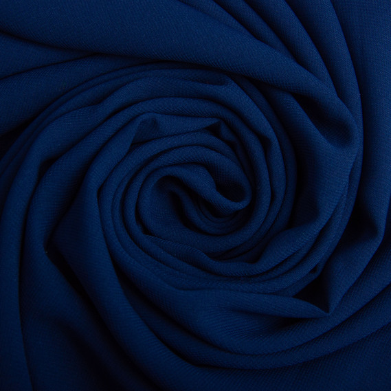 Тканина платтяна шифон Sheila легка напівпрозора для суконь, блузок, аксесуарів сапфір, фото 1