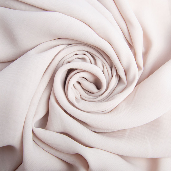 Тканина платтяна шифон Sheila легка напівпрозора для суконь, блузок, аксесуарів натурель, фото 1