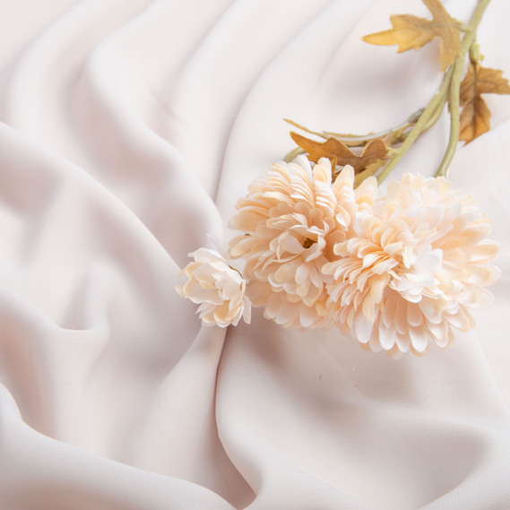 Тканина платтяна шифон Sheila легка напівпрозора для суконь, блузок, аксесуарів натурель, фото 3