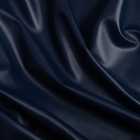 Тканина штучна шкіра на флісі синій, фото 2 Тканина штучна шкіра на флісі синій, фото 2