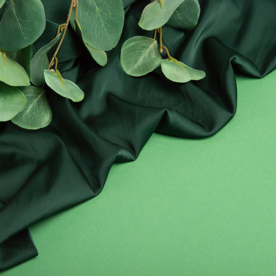 Armani Silk Satin Fabric V-125 т/зелений, фото 2