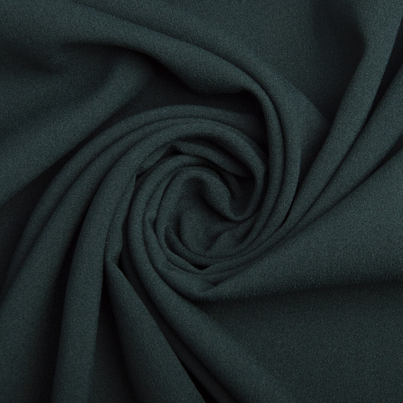 The fabric is chiffon with a moss crepe texture темно зелений, фото 1
