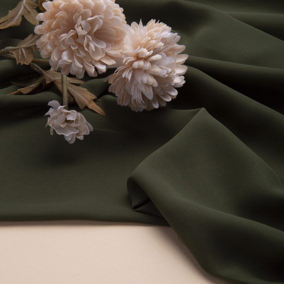 The fabric is chiffon with a multi-pattern design хакі, фото 3