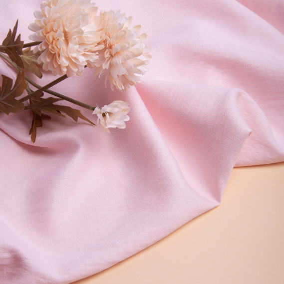 Ткань Лен однотонный Ария V-1006 св.рожевий, фото 3